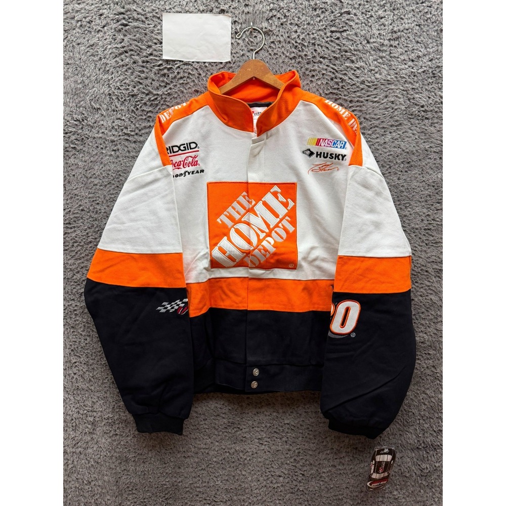 Vintage Chase Authentics Tony Stewart #20 Home Depot Nascar Jacket Size L NWT